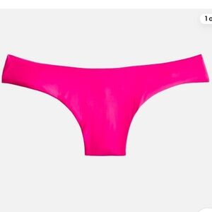 J.Crew Curved-Waist Cheeky Bikini Bottom in Fuchsia Pink Size Large